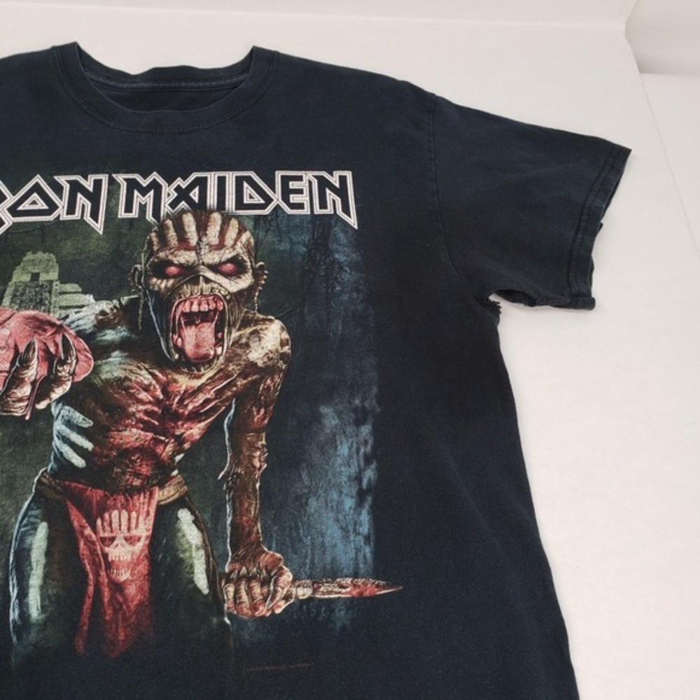 Iron Maiden T-Shirt Mens Medium Black Book of Souls 2016 World Tour Metal Rock - Picture 10 of 13